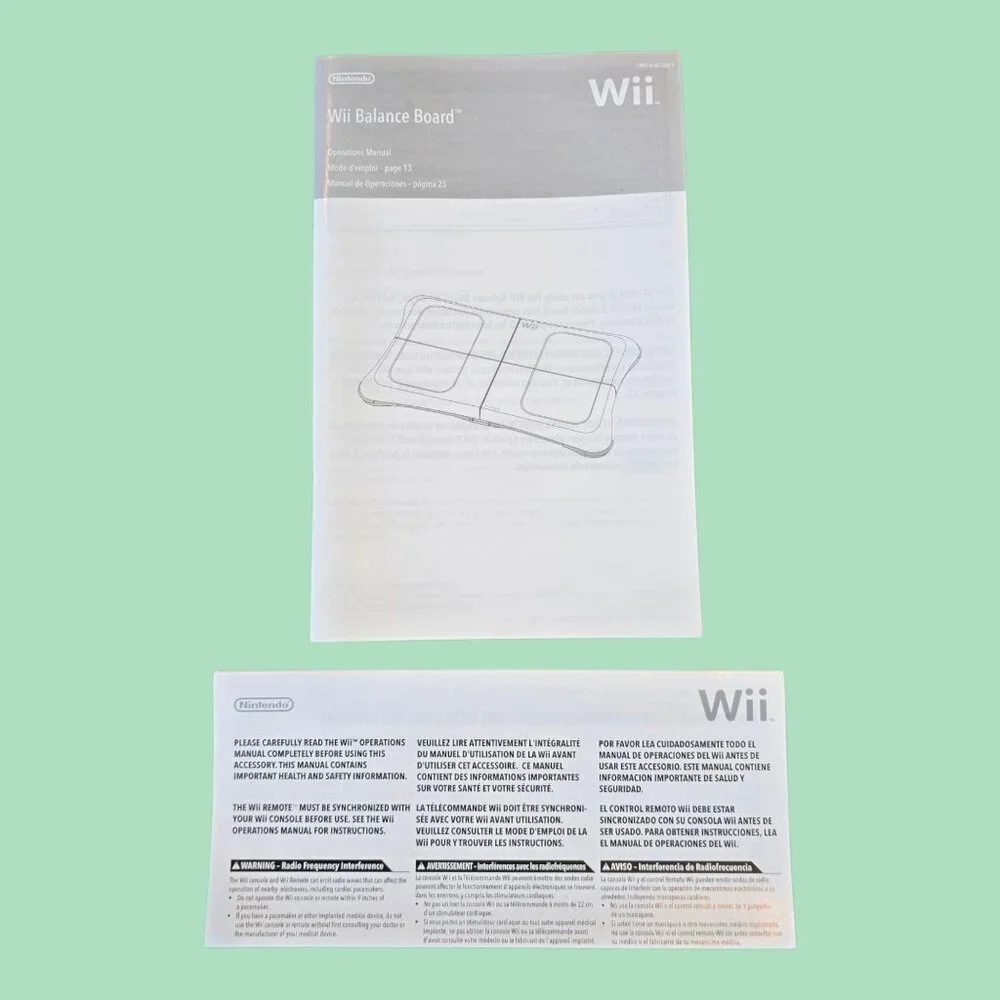 Nintendo Wii Console Operations Manuals w/ MotionPlus & Balance Board Manuals